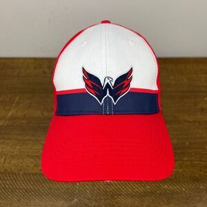Washington Capitals Hat Red Striped NHL‎ Snap Back Hockey Cap Adjustable OSFA